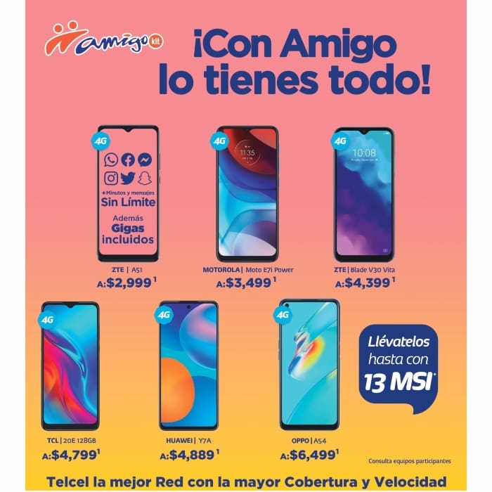 La promoción que habías estado esperando está aquí con Amigo Kit en donde puede ser tuyo el equipo ideal. Vigencia al 09 de noviembre de 2021.- Blog Hola Telcel