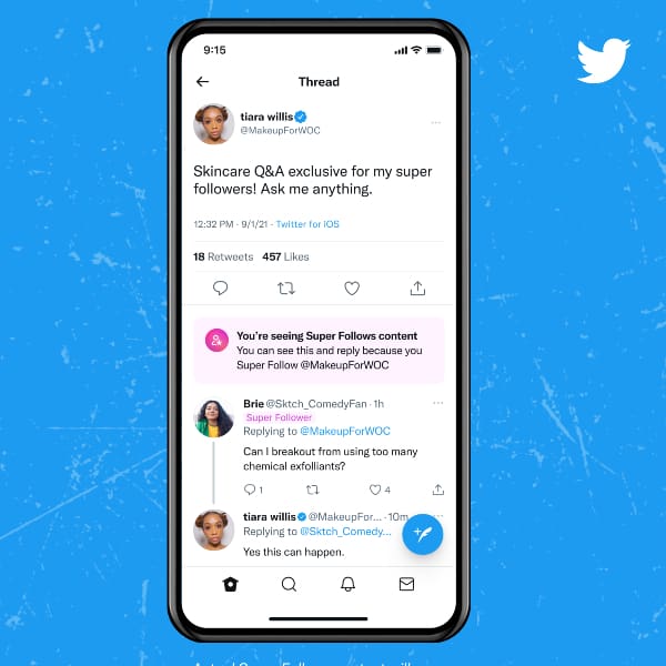 Super Follows para monetizar tweets en Twitter - Bloh Hola Telcel