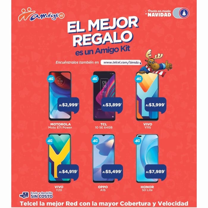 No busques más, el teléfono que habías estado esperando estrenar esta Navidad lo puedes conseguir con Amigo Kit. Vigencia al 1 de diciembre de 2021.- Blog Hola Telcel
