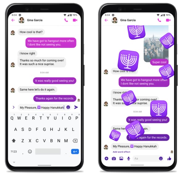 Temas y emojis navideños para usar en Facebook Messenger e Instagram - Blog Hola Telcel