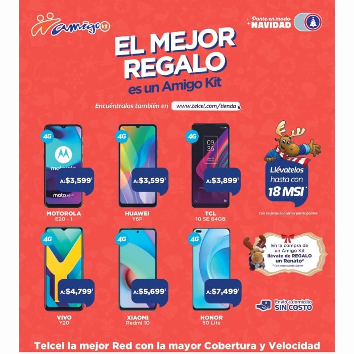 La Navidad por fin está aquí y es la excusa perfecta para que te animes a estrenar con Amigo Kit tu teléfono favorito. Vigencia al 22 de diciembre de 2021.- Blog Hola Telcel