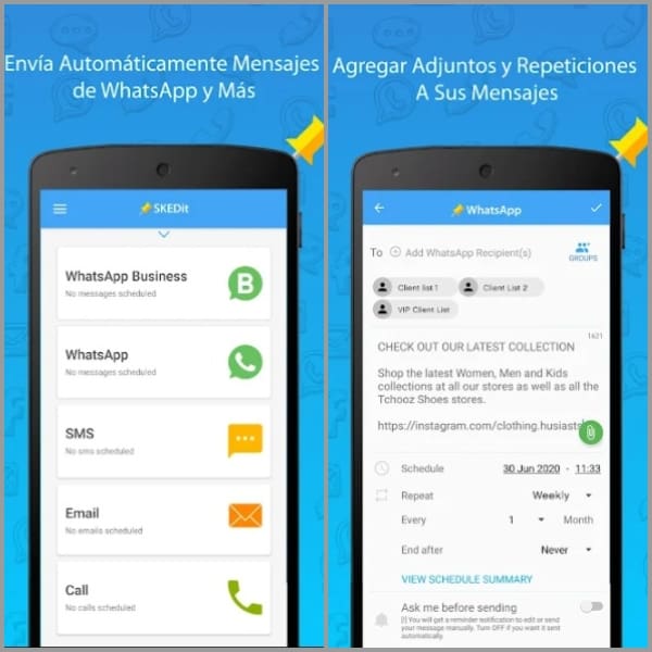 SKEDit WhatsApp Scheduling App para programar mensajes y felicitaciones de cumpleaños en WhatsApp.- Blog Hola Telcel 