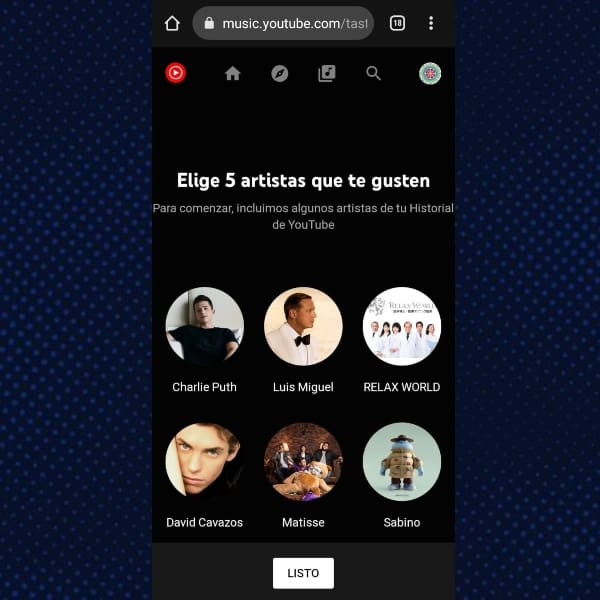 Para conocer el YouTube Music Recap 2021 primero debes seleccionar a tus artistas favoritos del año.- Blog Hola Telcel