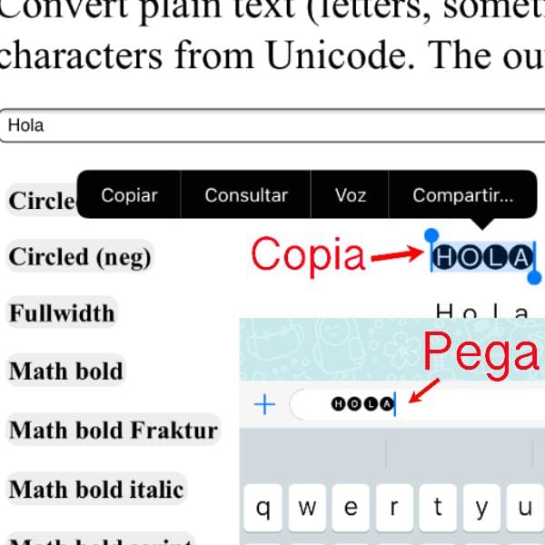 Cambiar tipografía de WhatsApp con unicodeTruco para cambiar tipografía en WhatsApp- Blog Hola Telcel