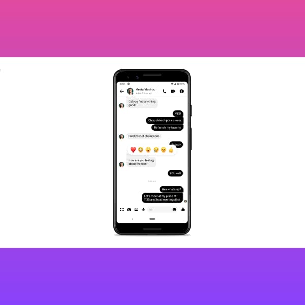Notificación sobre capturas de pantalla y reacciones en chats cifrados de extremo a extremo en Facebook Messenger - Blog Hola Telcel