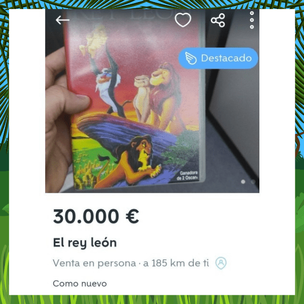 La cinta en VHS de El Rey León es una de las más valiosas y coleccionables de Disney.-Blog Hola Telcel