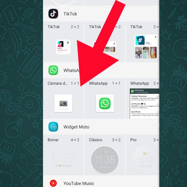 Widgets de WhatsApp activar el atajo de la cámara oculta para enviar fotos y videos sin abrir la app - Blog Hola Telcel 