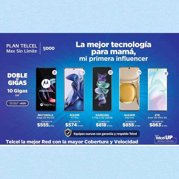 Plan Max Sin Límite 5000 Telcel smartphones Día de las Madres - Blog Hola Telcel