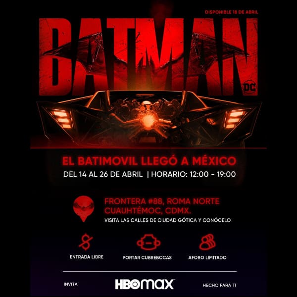 HBO Max invita a conocer Ciudad Gótica y el batimóvil en las calles de la Ciudad de México en abril - Blog Hola Telcel