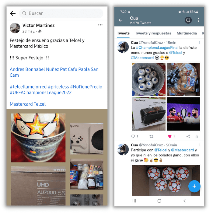posteo de victor y cuauhtémoc como ganador de mastercard telcel champions league.- Blog Hola Telcel