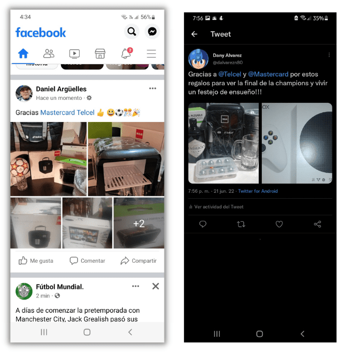 posteo de daniel y dany como ganador de mastercard telcel champions league.- Blog Hola Telcel