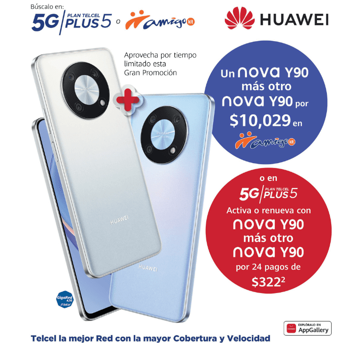 Llévate dos nova Y90 de huawei a un precio increíble.- Blog Hola Telcel