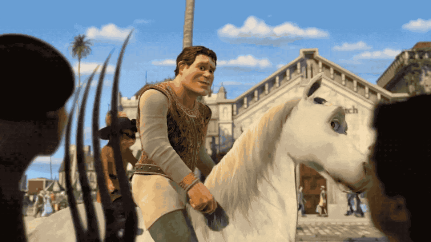 Shrek en su forma humana yendo a caballo en la segunda película.- Blog Hola Telcel