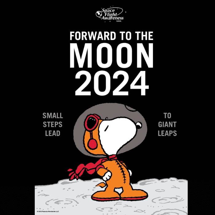 Snoopy tiene puesto su traje espacial para traer buenas noticias sobre la exploración espacial.- Blog Hola Telcel