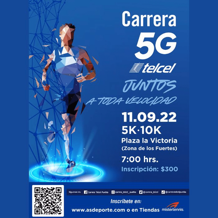 Telcel te invita a participar en la Carrera Telcel 5G Puebla 2022.-Blog Hola Telcel