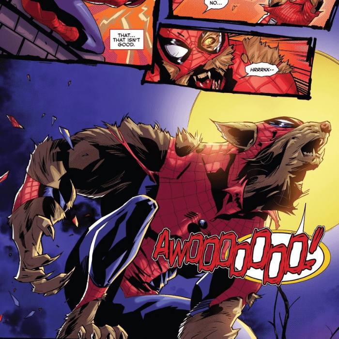 Esta versión de Peter Parker tiene la historia que todos conocemos salvo que después en su realidad los superhéroes son convertidos en hombres lobo.- Blog Hola Telcel