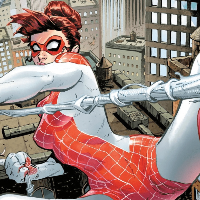 Mary Jane viste un traje de araña luego de obtener los poderes arácnidos como su esposo Peter.- Blog Hola Telcel