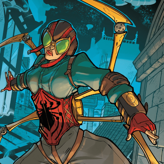 La versión steampunk de spiderman combina tecnología futurista con un aspecto de época.- Blog Hola Telcel