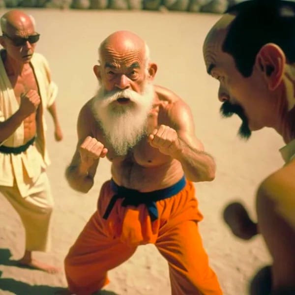 Así se vería el Maestro Roshi según IA.-Blog Hola Telcel