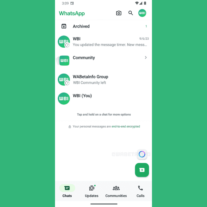 El nuevo botón con inteligencia artificial estará en la pantalla principal de WhatsApp.- Blog Hola Telcel