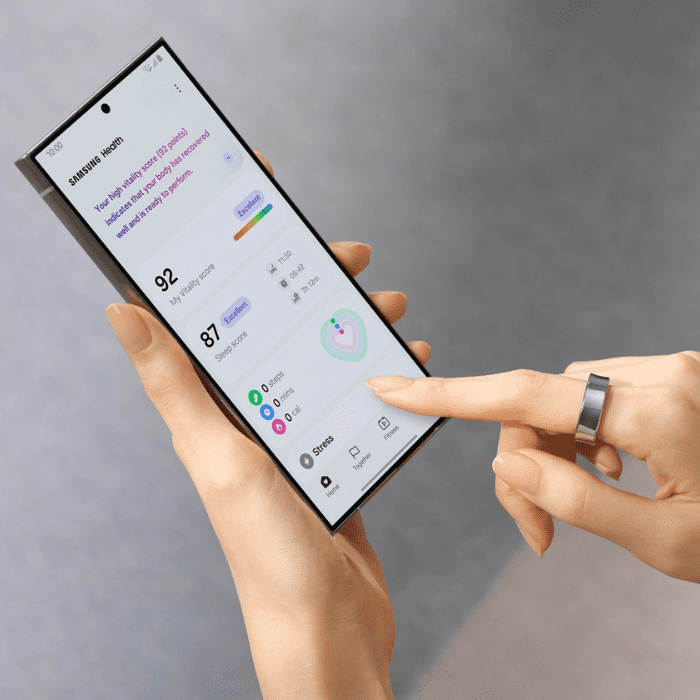 El nuevo Samsung Galaxy Ring podrá ser usado en los dispositivos Samsung a través de la App Samsung Health.- Blog Hola Telcel