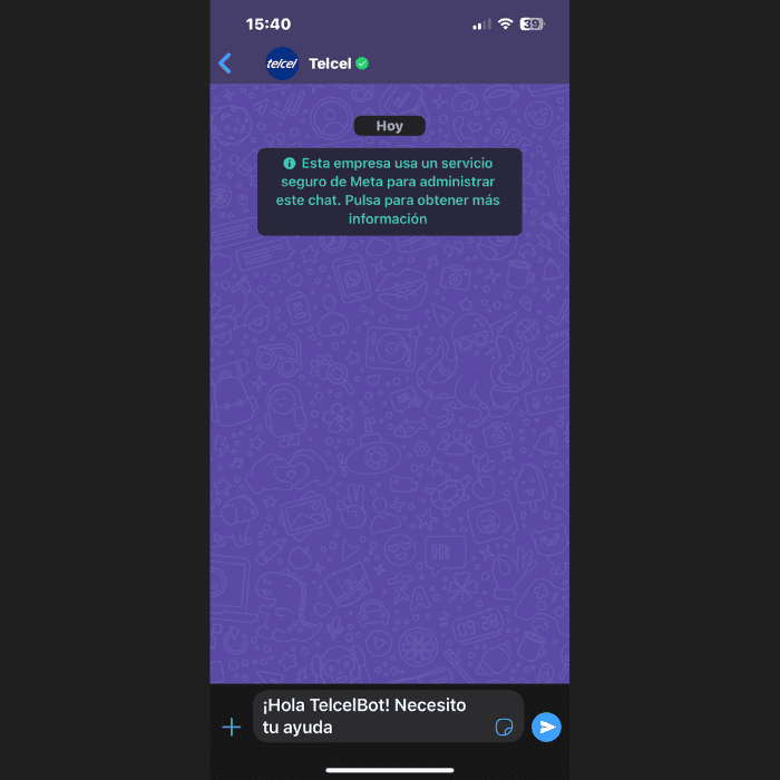 conversación con TelcelBot.- Blog Hola Telcel