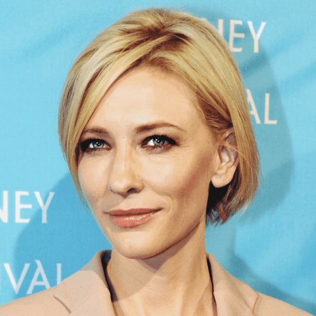Actriz, Cate Blanchett, ganadora del Óscar a mejor actriz, en una alfombra roja. Proximamente interpretará a Lilith en la película de 'Borderlands'.- Blog Hola Telcel.