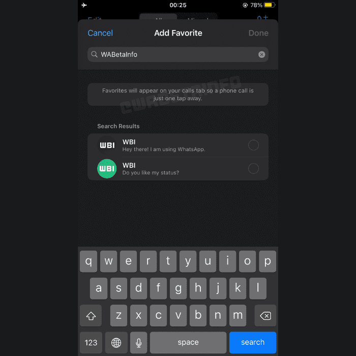 captura de pantalla de WABetaInfo de la nueva función de 'Contactos favoritos' en WhatsApp.- Blog Hola Telcel