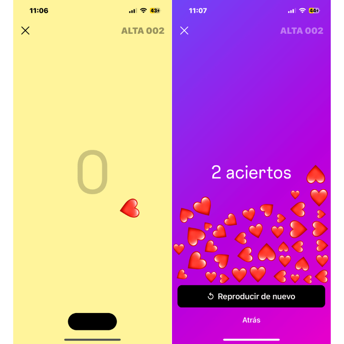 captura de pantalla del juego secreto de Instagram.- Blog Hola Telcel