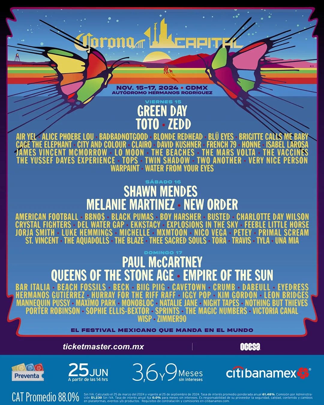 Conoce el cartel del Corona Capital CDMX 2024.- Blog Hola Telcel