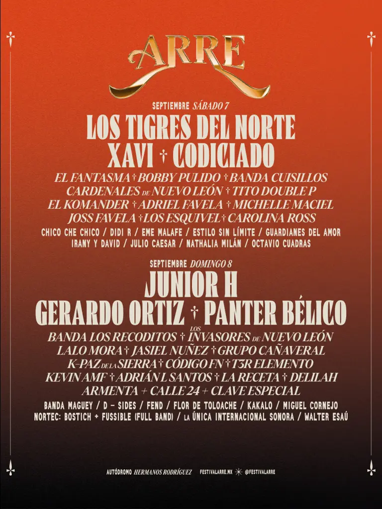 Conoce el cartel completo del Festival ARRE 2024 patrocinado por Telcel.- Blog Hola Telcel