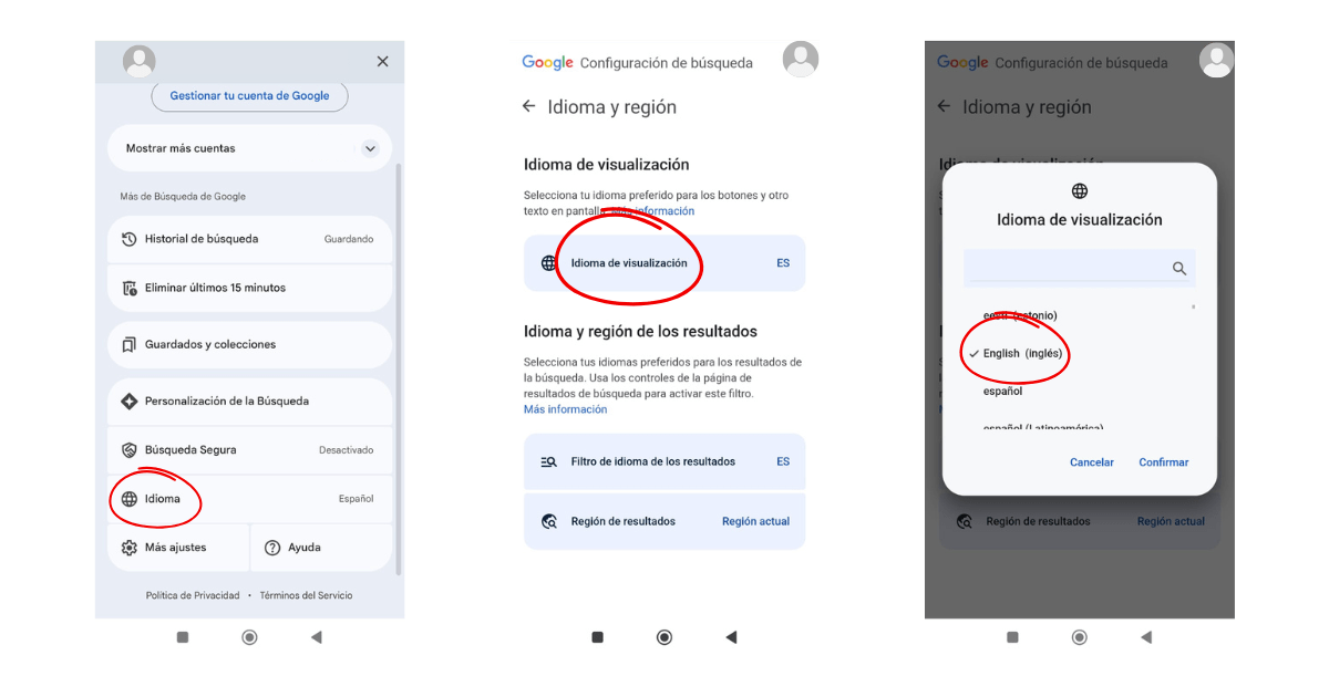 Cómo cambiar el 'Idioma de visualización' de Google.- Blog Hola Telcel