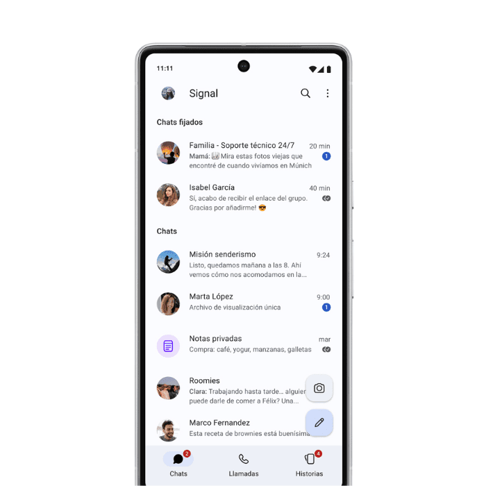 Cómo luce Signal.- Blog Hola Telcel
