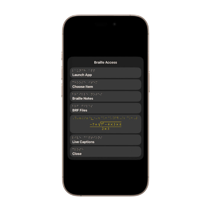 Braille Access de iPhone.- Blog Hola Telcel
