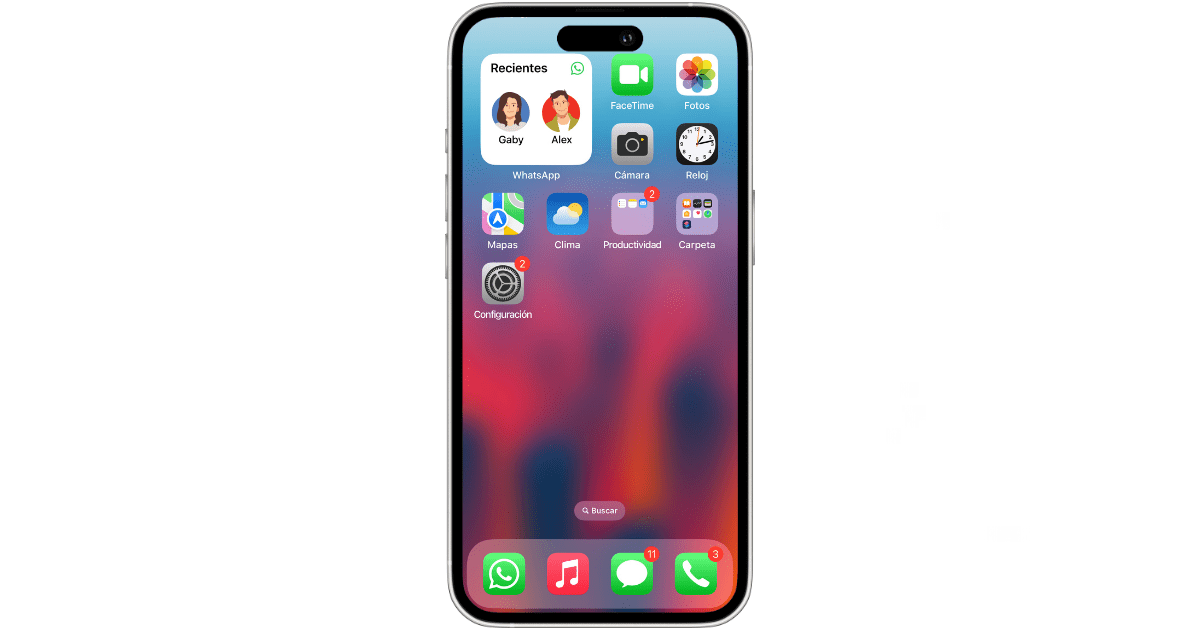 Acceso rápido de WhatsApp en fondo de pantalla.- Blog Hola Telcel