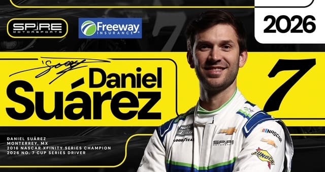Spire Motorsports ficha a Daniel Suárez para la NASCAR 2026.- Blog Hola Telcel