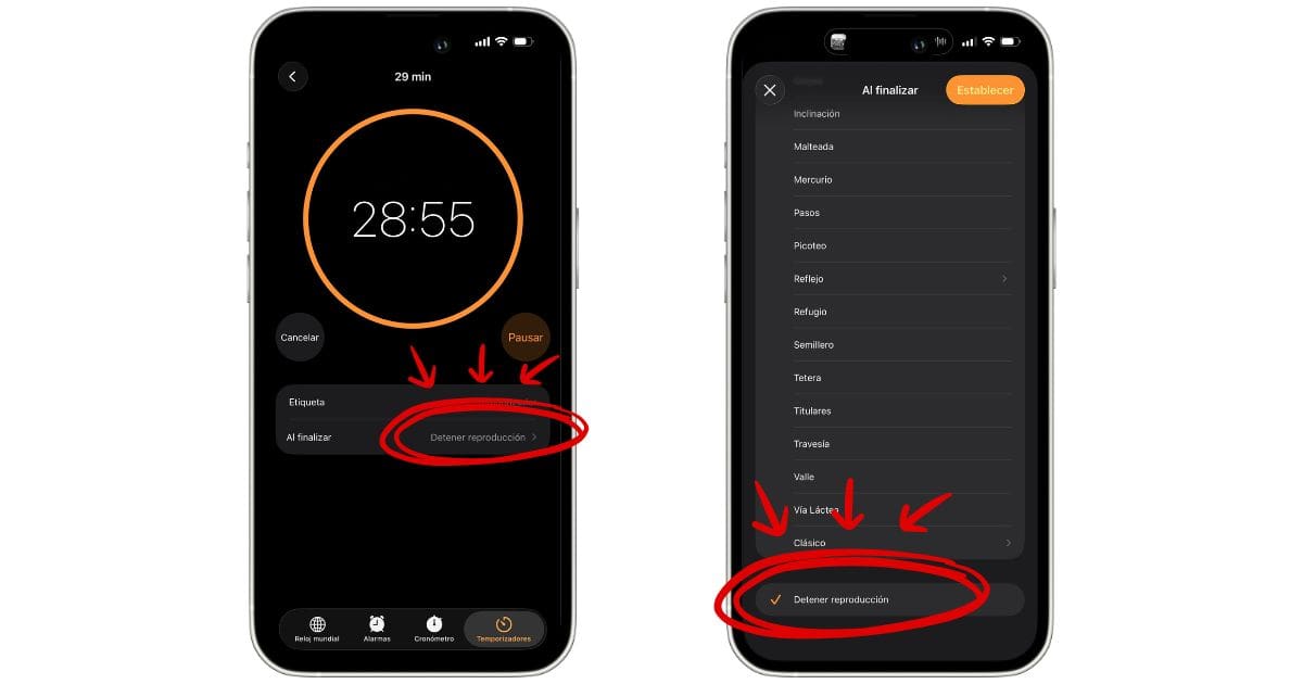 Así puedes detener la música con el temporizador del iPhone.- Blog Hola Telcel