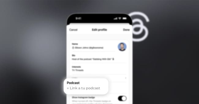 Threads estrena función para compartir tu podcast en el perfil.- Blog Hola Telcel