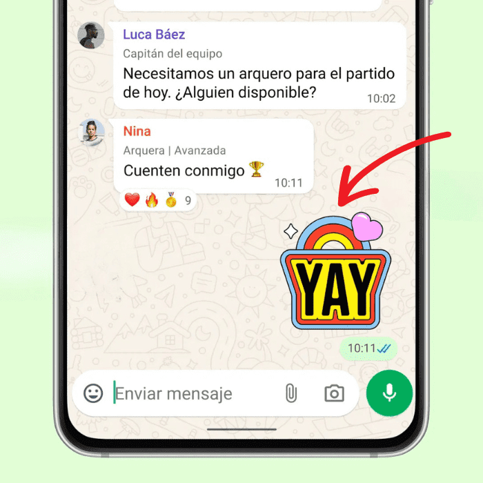 'Sticker' de texto en WhatsApp.- Blog Hola Telcel