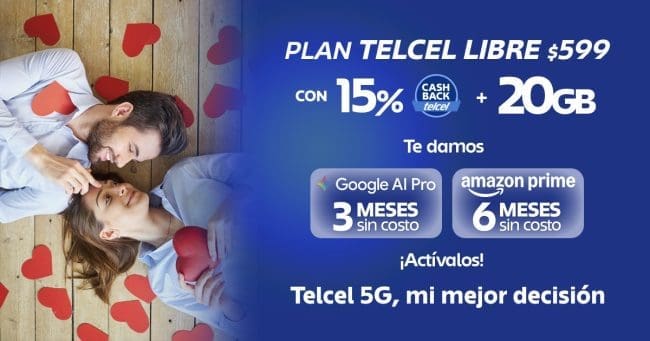 Más datos, más amor con Plan Telcel Libre $599.- Blog Hola Telcel